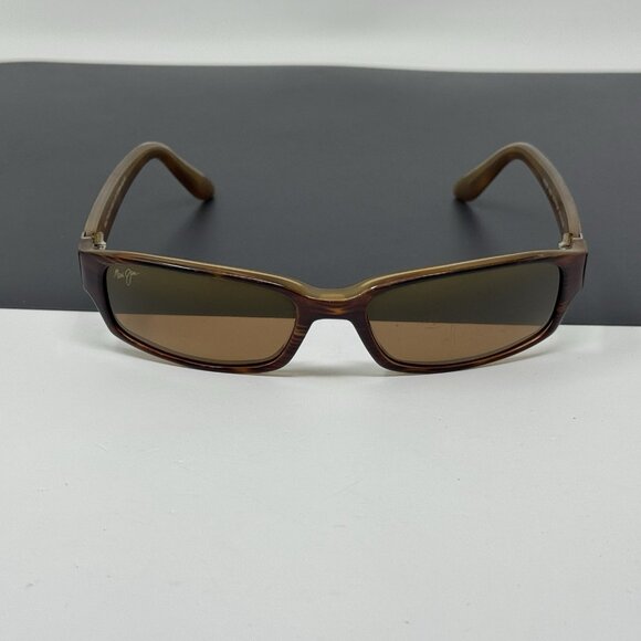 Maui Jim MJ 220 10 Tortoise Square Sunglasses Eyeglasses Frame Scratched Lenses main image 6